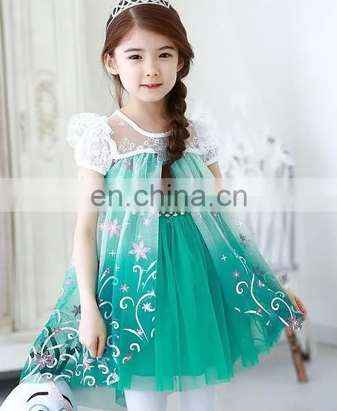 2017 Latest Kids Beautiful Flower Dress Party Wear For 2-12 Years Old Girl photo-4