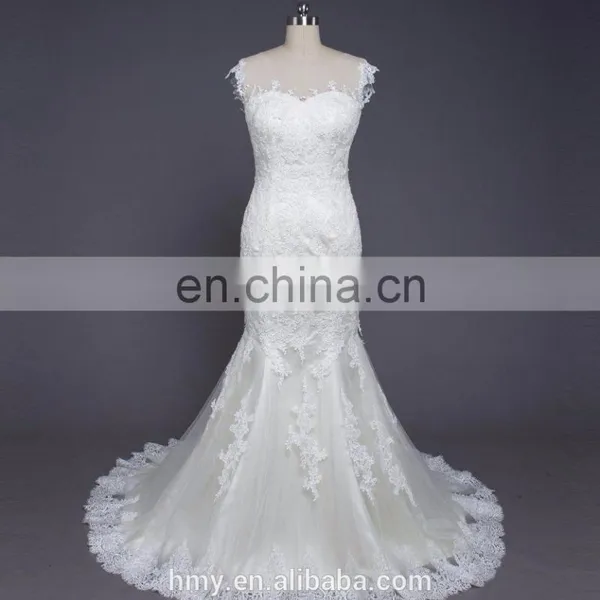 Sleeveless Beaded Trumpet White Bridal Dresses for Weddings photo-2