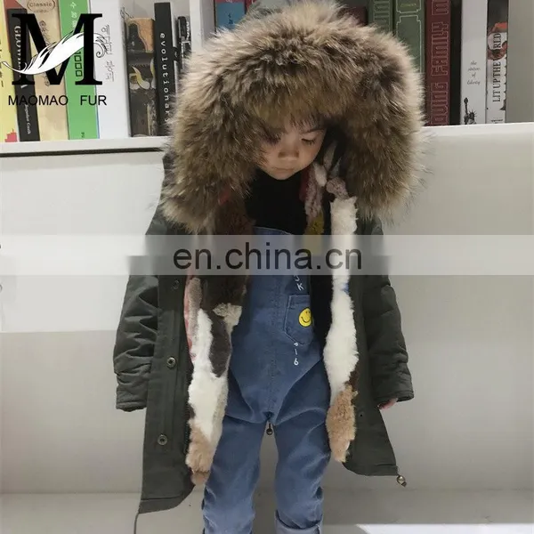 Hot Selling Kids Winter Fur Jackets With Fox Fur Lining and Collar photo-2