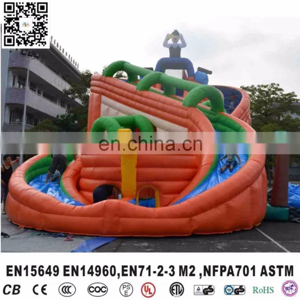 Cheap Inflatable 8 Sharp Big Water Slides With Pool for Sale photo-2