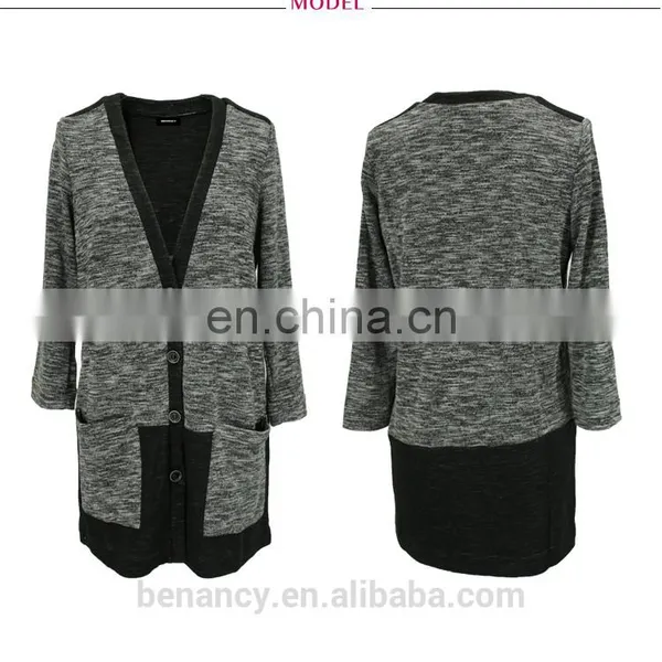 Classic Winter Outwear Thick Wool Cardigan Coat For Mature Women photo-5