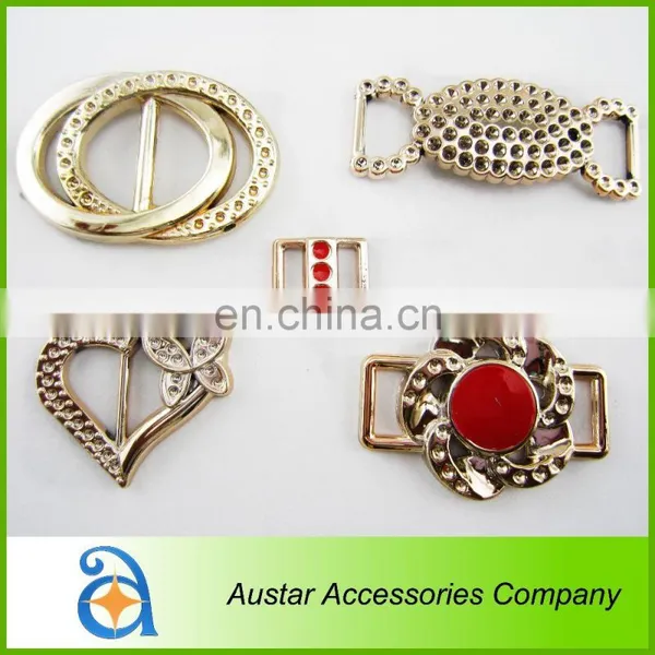 Lady Shoe Decorative Flower Pattern Plastic Crystal Shoe Ornaments