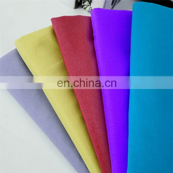 Chinese Factory Supplier Waterproof Polyester Twill Peach Skin Microfiber Fabric photo-6