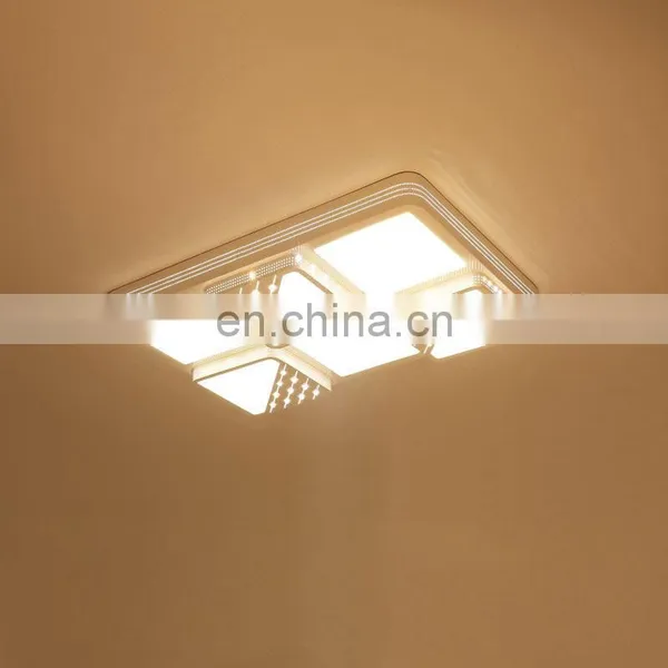 Iron Acrylic Rectangular Simple LED Ceiling Light Atmosphere Living Room Bedroom Lights photo-2