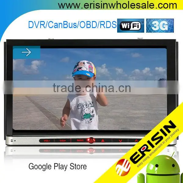 7" HD Quad Core 2 Din Android 4.4.4 Car DVD GPS WiFi 3G DVR OBD DVR DTV-IN Erisin ES2007A