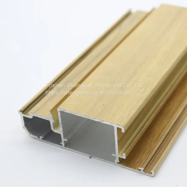 Wooden Grain Aluminum Profiles for Windows Aluminum Double Glazed Window