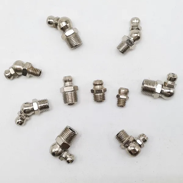 Brass Straight Grease Fitting M5x0.8mm Metric Thread Hydraulic Grease Fittings photo-5
