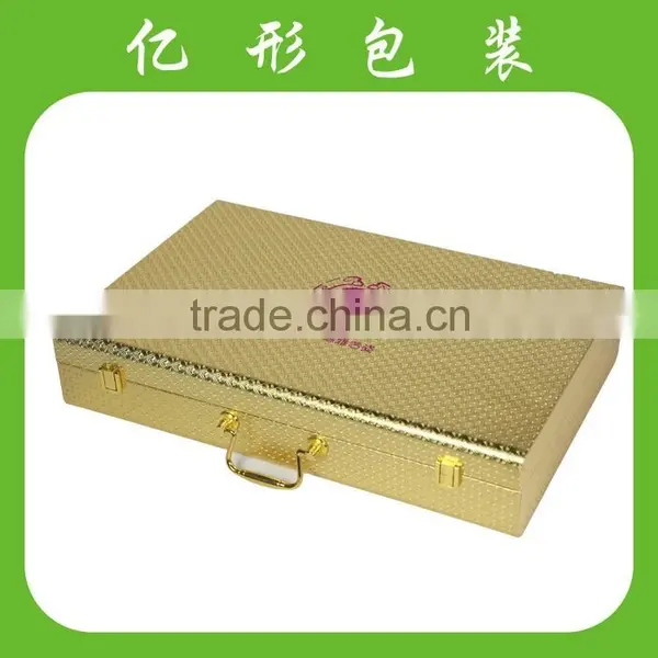 2015 Luxury Automatic Girls Cosmetic Box Hand Made Leather Jewellery Box