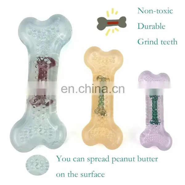 Dog Bone With 5 Flavors Grind Teeth Bone Toy,peanut Butter Spreadable and Durable Toy photo-5