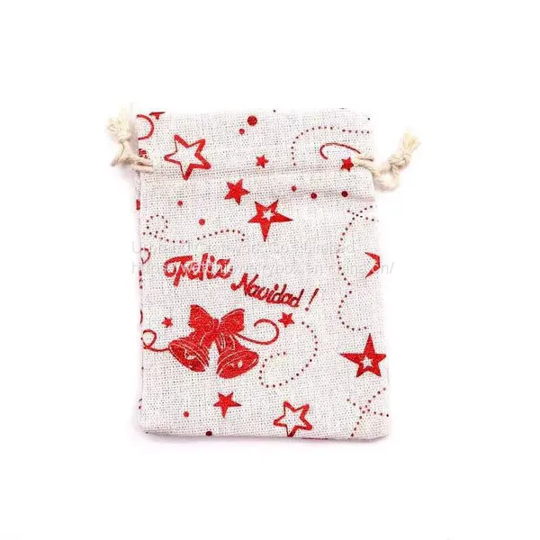 Christmas Gift Bundle Pocket Cotton Drawstring Candy Packaging Bag Halloween Gift Bag Christmas Decoration Bag photo-5