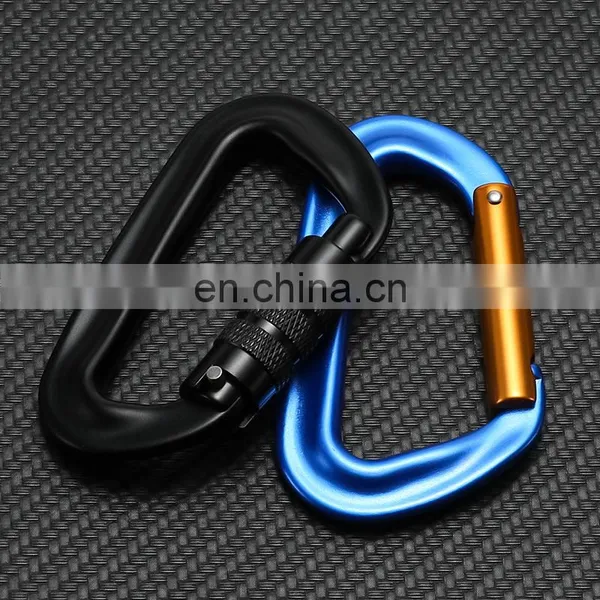 JRSGS Customized Small Keychain Carabiner Snap Lock Hook Tool Aluminum D Shape Rock Climbing Carabiner Clip S7802 photo-5
