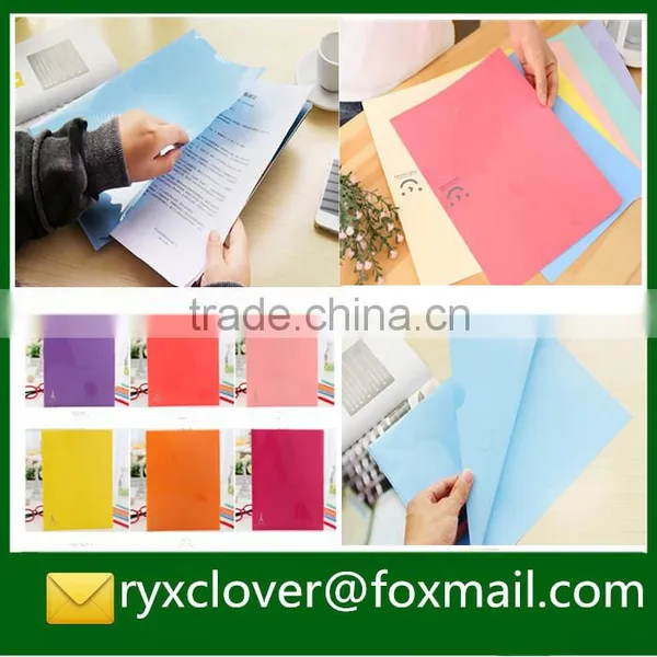 A4 PP Plastic L Shape File Folder for Students photo-4