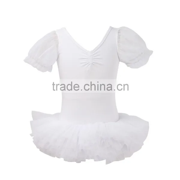 Wholesale Puffy Sleeves Leotard With Short Ballet Performance Tutus For Kids photo-2