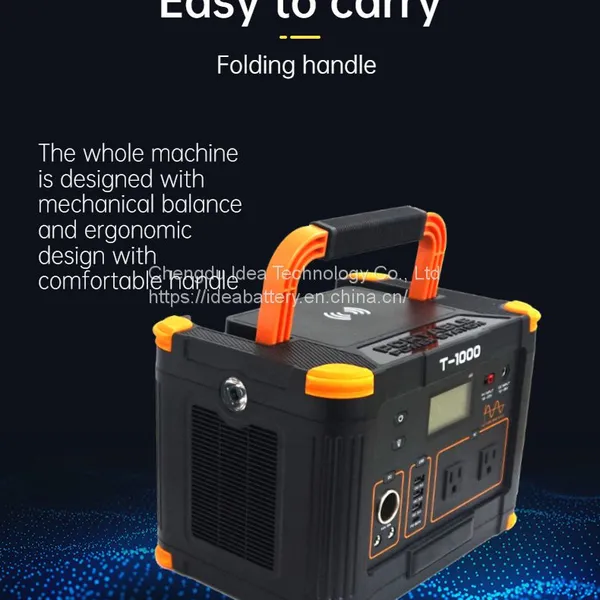 COOLADEA Waterproof Camping Solar Portable Power Station Generator 1000W photo-4