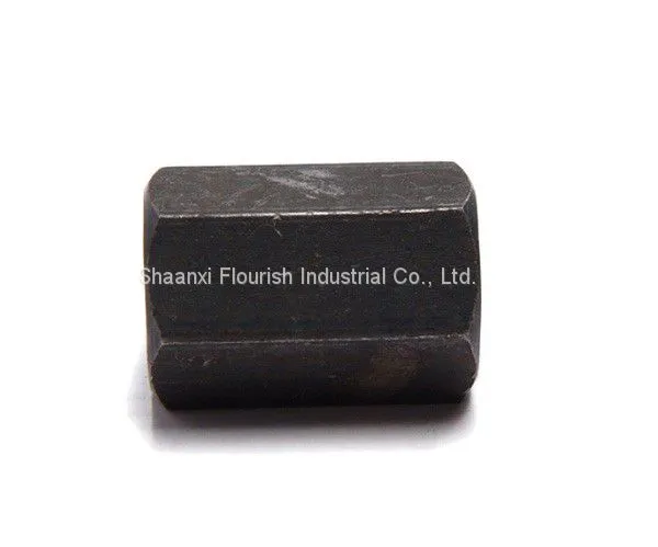 Black Zinc Plated Hexagon Lock Nut , Carbon Steel Hexagon Coupling Nuts photo-3