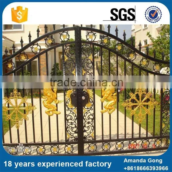 Hight Quality Inswing Powder-Coated Wrought Iron Gate Price photo-5