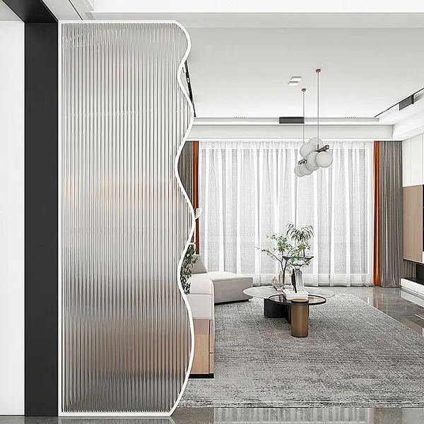 Modern Minimalist Decorative Living Room Divider Art Glass Partition Screen Indoor Partition photo-3