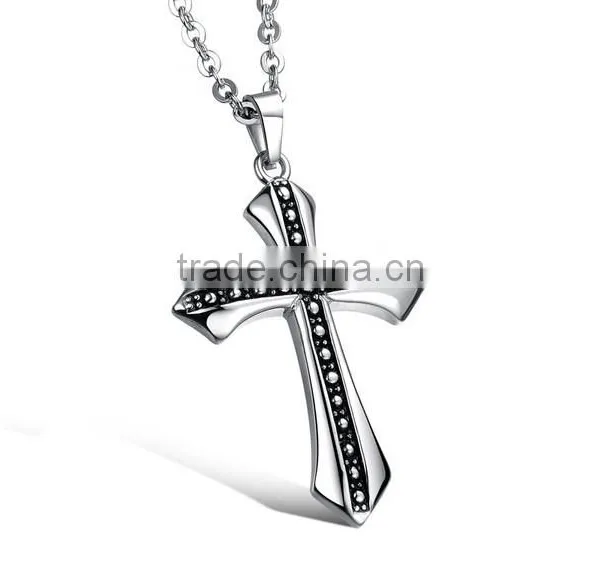 Classic Fashion Men Cross Charms Pendants Necklace Include Stainless Steel Chain Paypal Accept photo-3