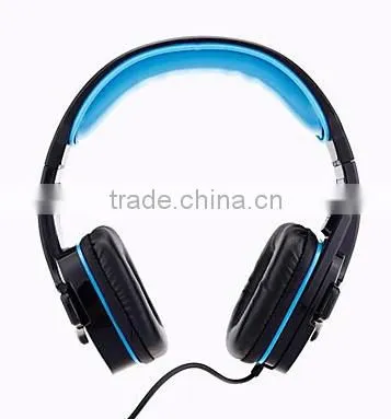 USB Stereo Headphone Set for Computer & Play Station ME333 Blue photo-2