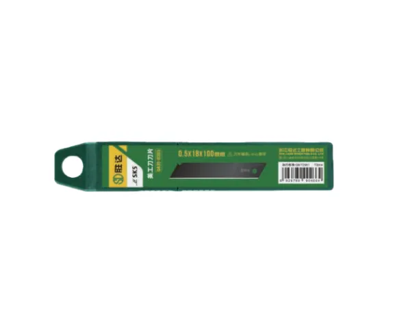 SK5 Utility Knife Blades (Black Edge), 0.6×18×100mm Anti‑Corrosion Industrial‑Grade Heavy‑Duty Replacement Blades