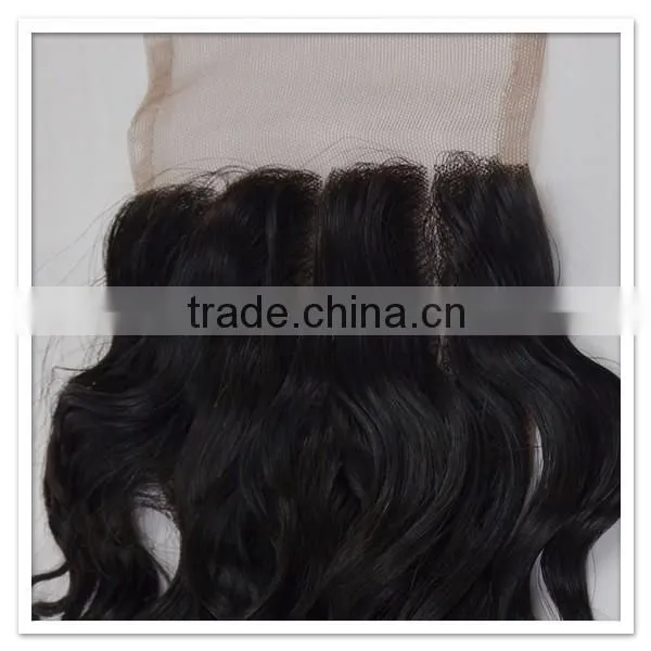 Cheap Body Wave 100% Virgin Brazilian Human Hair 3 Part Silk Base Lace Closure photo-2