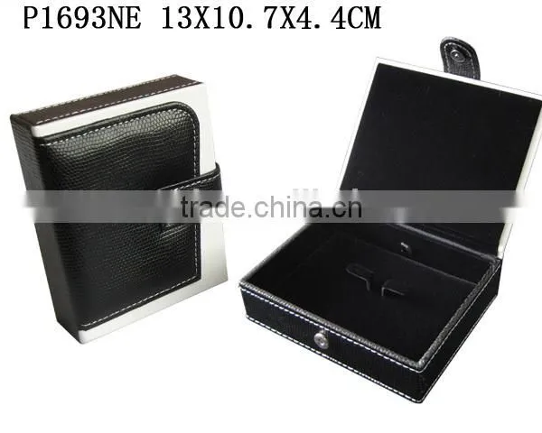 Fashion PU Leather Paper Watch Box With Black Velvet Insert Manufacturers China P1693W photo-5
