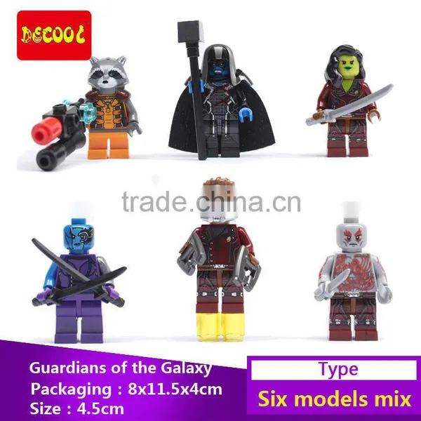 Decool Bricks 0175-0180 Superheroes Moive Guardians of the Galaxy Ronan/camora/nebula Minifigure Toy Building Blocks Toys