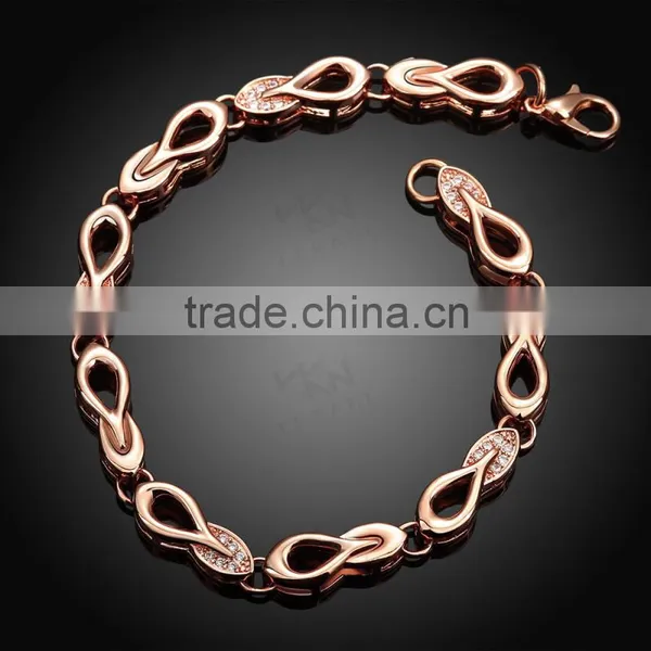 Exquisite Fashion 18k Rose Gold Jewellery Bracelet Hand Chain for Men photo-5