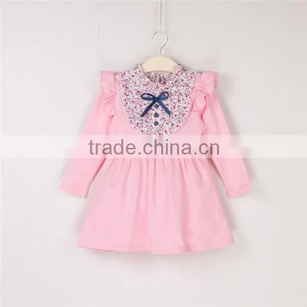 Wholesale Pink 100% Cotton Kids Dress,little Girls Long Dress,baby Girls One Piece Dresses,girls Smocked Dress photo-5