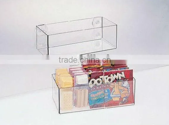 Wall mounted acrylic storage box with cupule