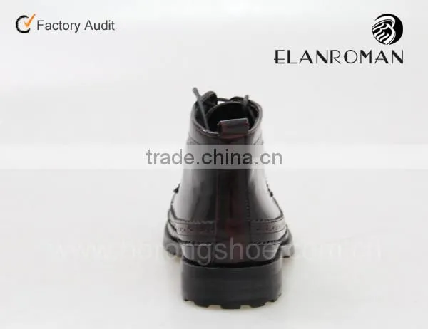 Wholesale Fashion Men's Leather Buckle Ankle Boots Shoes photo-4
