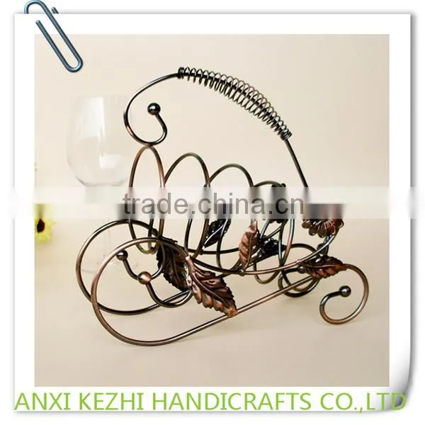 KZ9-60012 Bottle Frame, Wrought Iron Creative Sunflower Wine Rack Table Decoration photo-3