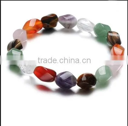 Colorful Round Beads Nature Gemstone Bracelet Wholesales photo-2