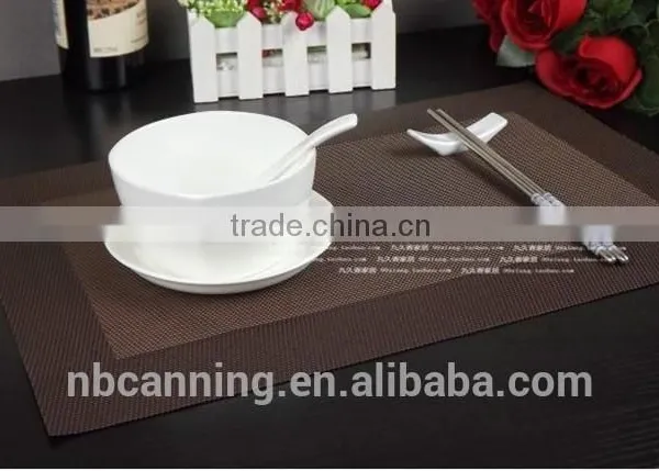 Pvc Table Placemats/pvc Woven Mesh Placemats/woven Pvc Placemats for Restaurants
