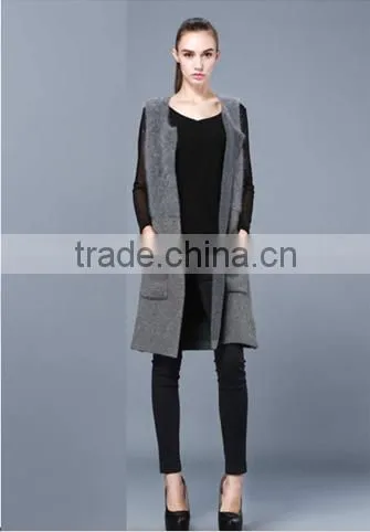 2016 Spring Europe Style High -end Faux Fur Vest photo-4