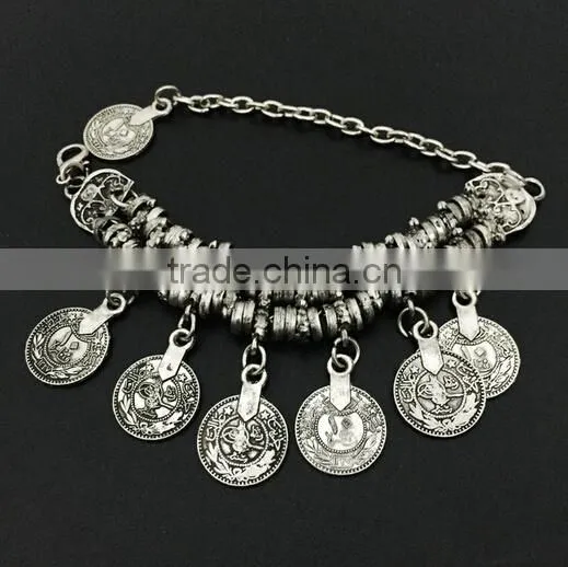 >>New Design European Handmade Beach Jewelry Coin Bracelet/ photo-2