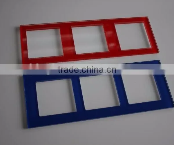 Colorful Tempered Glass Wall Light Switch Panel