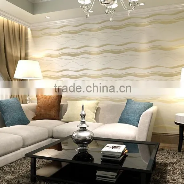 Beautiful Home Interior Decorative 3d Stripe Wallpaper photo-2