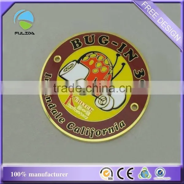 Custom Cloisonn Imitation Synthetic Enamel Brown Chocolate Gold Souvenir Pin Badge photo-2