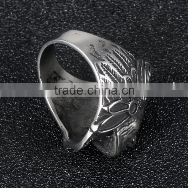 2016 Hot Selling Old Fashiones 316L Stainless Steel Indian Ring for Souvenir photo-4