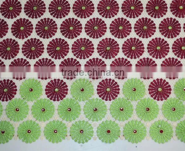 High Quality Guipure Cord Lace in Fabric Chemical African Lace Fabric Africa Dry Lace Dress photo-3