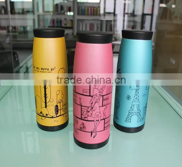 Cartoon Stainless Steel Vacuum Travel and Sport Cup and Straw for Wholesale photo-3
