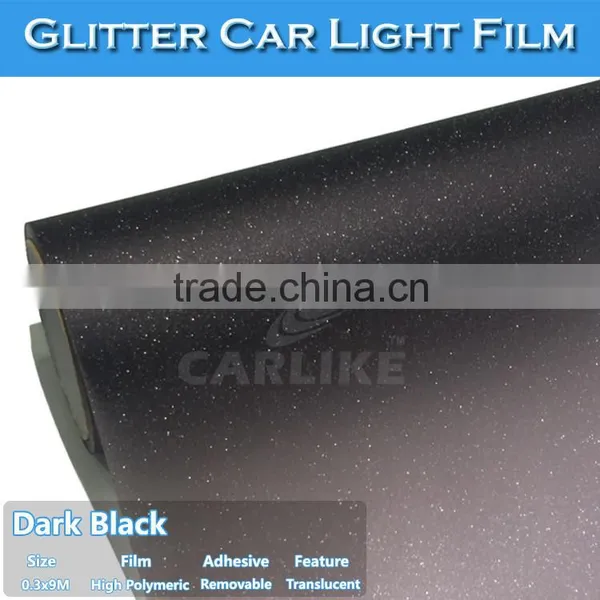 SINO 12"x394" High Quality Stretch Orange Glitter Car Light Vinyl Glitter Film photo-5