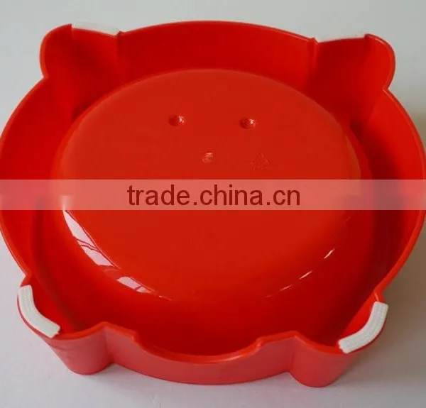 Cat Shaped Plastic Pet Bowl With Anti Skid on Bottom photo-3