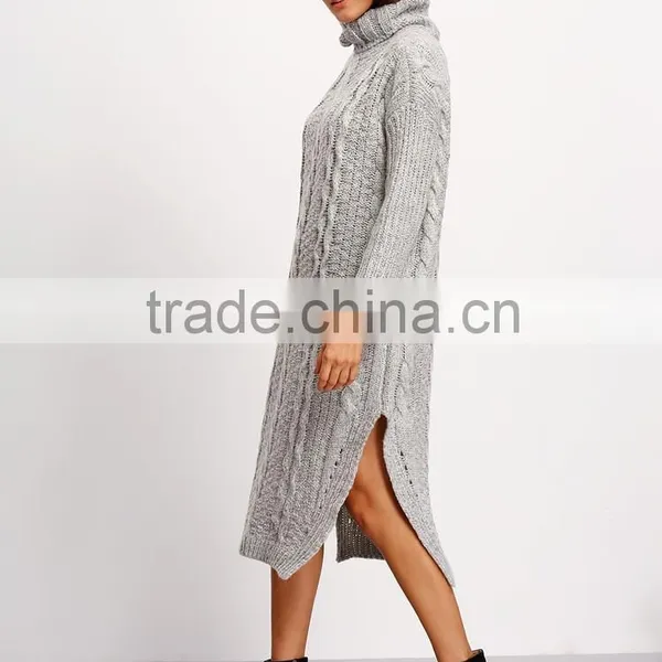 CASUAL WINTER DRESS WOMEN SWEATER DRESS photo-3