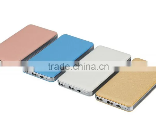 2016 High Quality Leather Surface Power Bank 12000mAh/10000mAh Slim Polymer Battery Charger photo-6