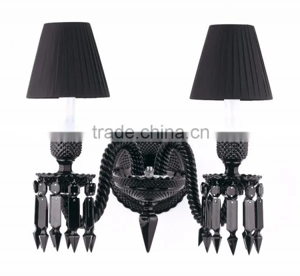 Hot Sale Crystal Bedside Lamps,bedside Lamps With Shade .chandelier Lamp Shade Baccarat Wall Lamp . Black Color