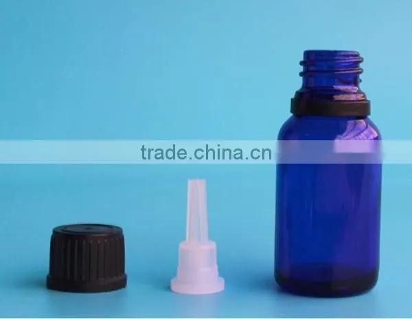 15ml 1/2 oz Blue Glass Essential Oil Bottle With Reducer Plug and Tamper-evident Cap photo-3