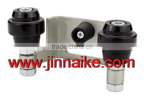 sliding gate bottom stops with black roller