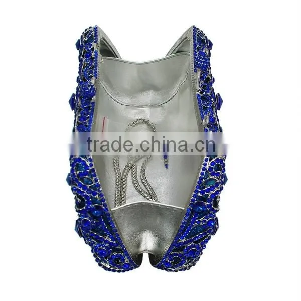 Royal Blue Crystal Box Evening Clutch Bags Rhinestone Crystal Clutch Bag Ladies Wedding Bags (8651A-B2) photo-5